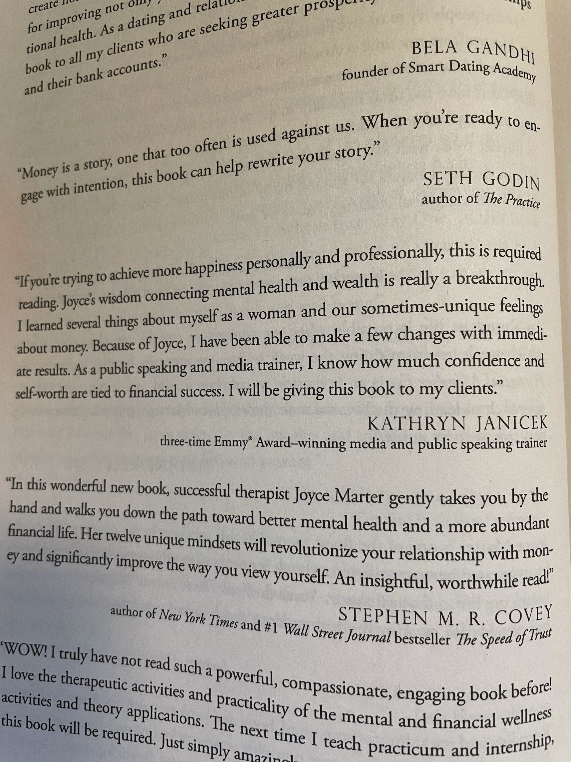 Kathryn Janicek's review of The Financial Mindset Fix by Joyce Marter